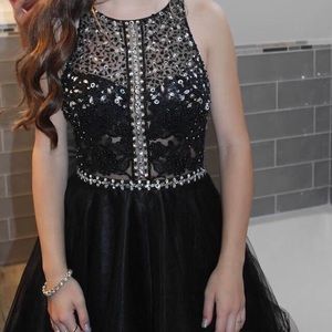 Black short prom dress
